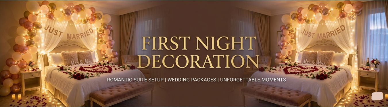 first night room decoration in ghaziabad