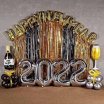 New Year Theme Balloon Decor 