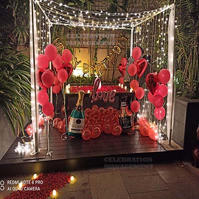 Exclusive Birthday Decoration on Terrace with Love