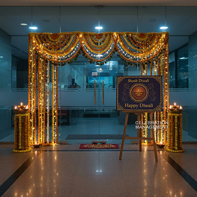 Diwali Decoration for Office Entrance