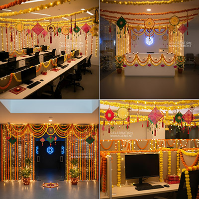 Traditional Diwali Office Decoration