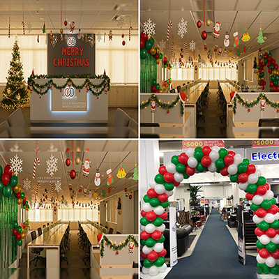 Elegant office Christmas decorations