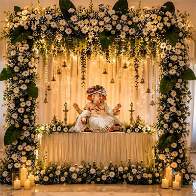 Forest Theme Ganpati Decoration