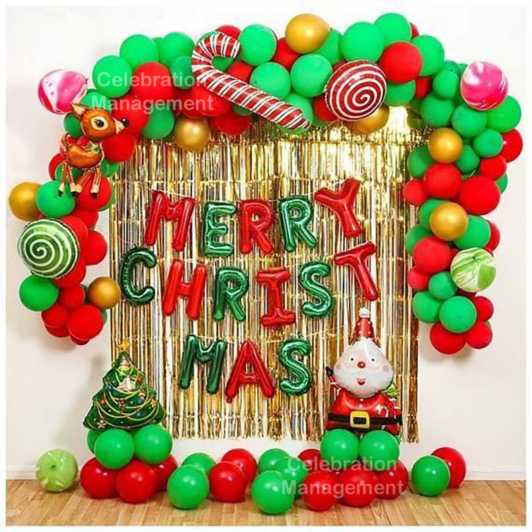 Merry Christmas Balloon Decoration -  Christmas Home Decorations in India