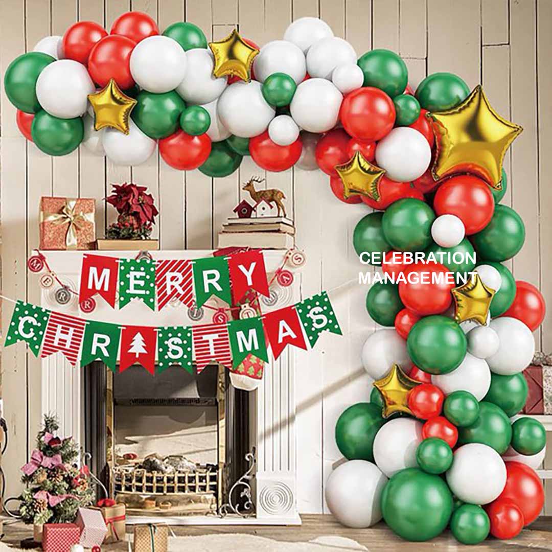 Simple Balloon Decoration -  Christmas Home Decorations in India