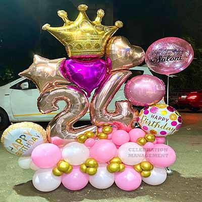 Crownny Birthday Balloon Bouquet