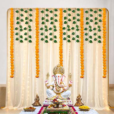 Simple Ganpati Decoration