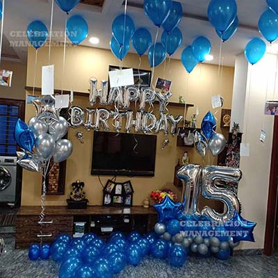 Glittery Blue and Silver Birthday Surprise