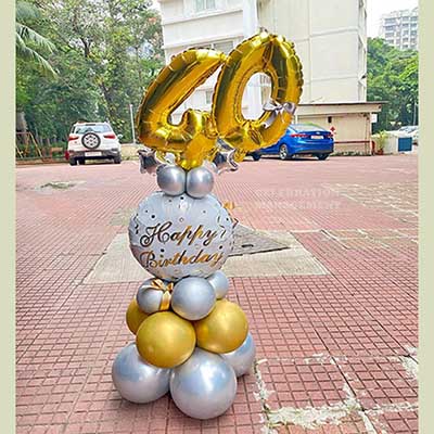 40th Birthday Balloon Bouquet