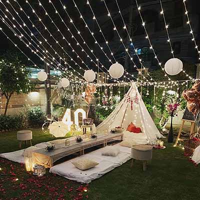 Terrace Decoration with Lights