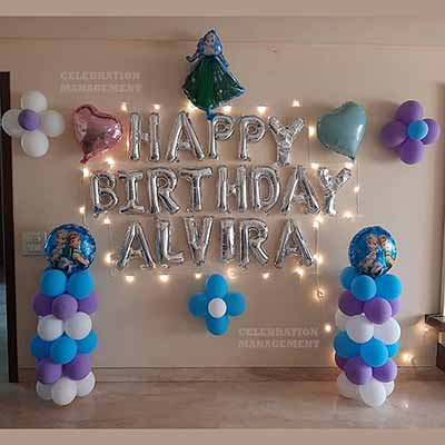 Frozen Theme Alvira Birthday Deciration