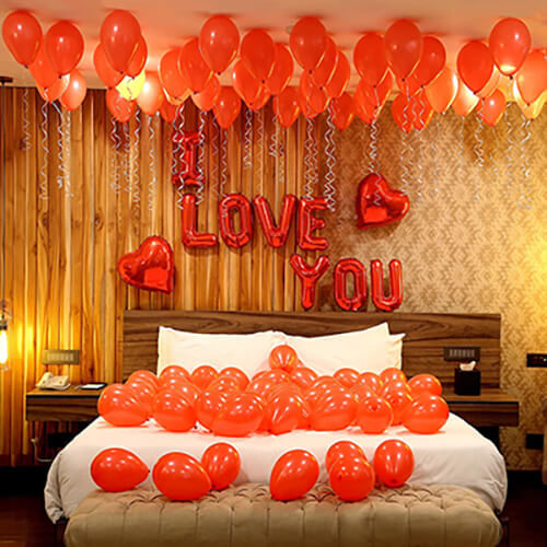 Romantic Red Themed Balloon Decorations