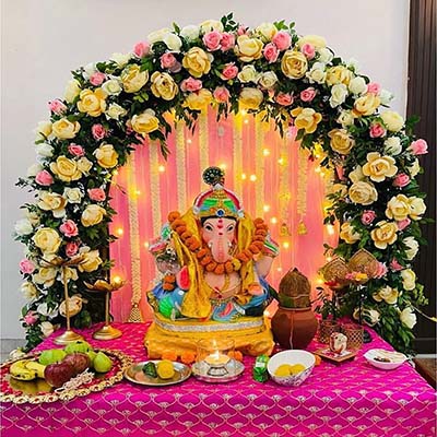 Decoration for Vinayaka Chaturthi