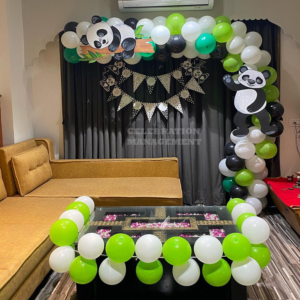 Panda Theme birthday Decoration at Home