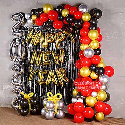 Welcome New Year Balloon Decor