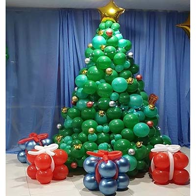 Balloon Christmas Tree Decor