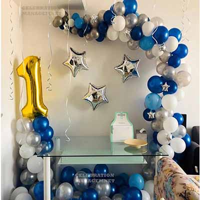 Simple first Birthday decoration at Home