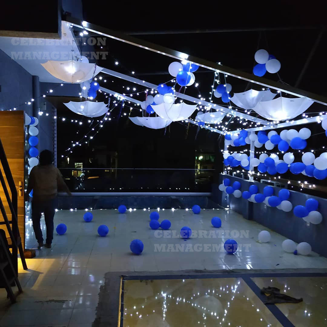Umbrella Decoration on Terrace