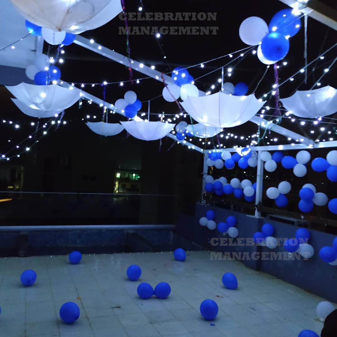Umbrella Decoration on Terrace