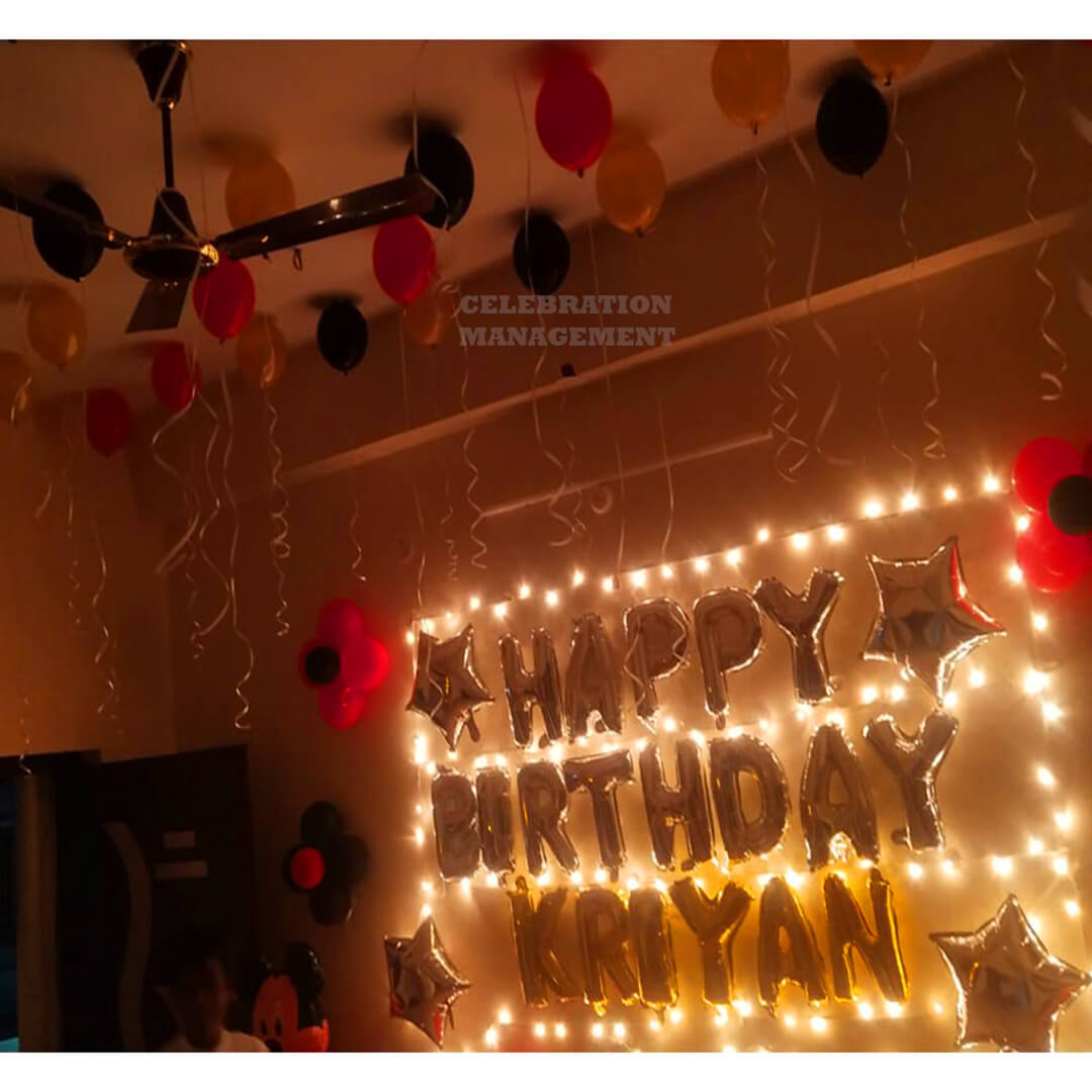 Mickey Mouse Balloon Decoration at Home 