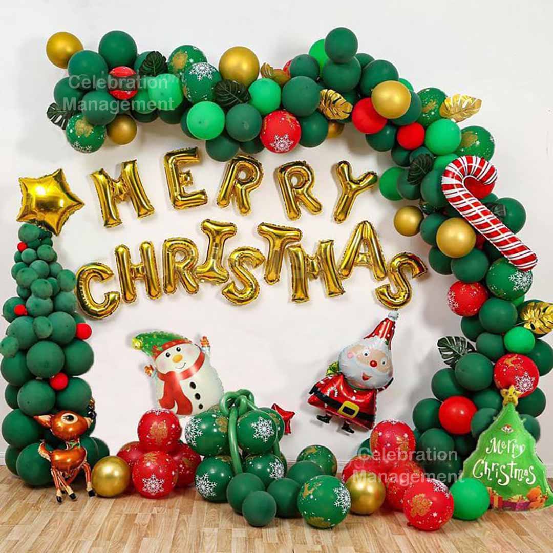 Christmas Party Balloon Decor