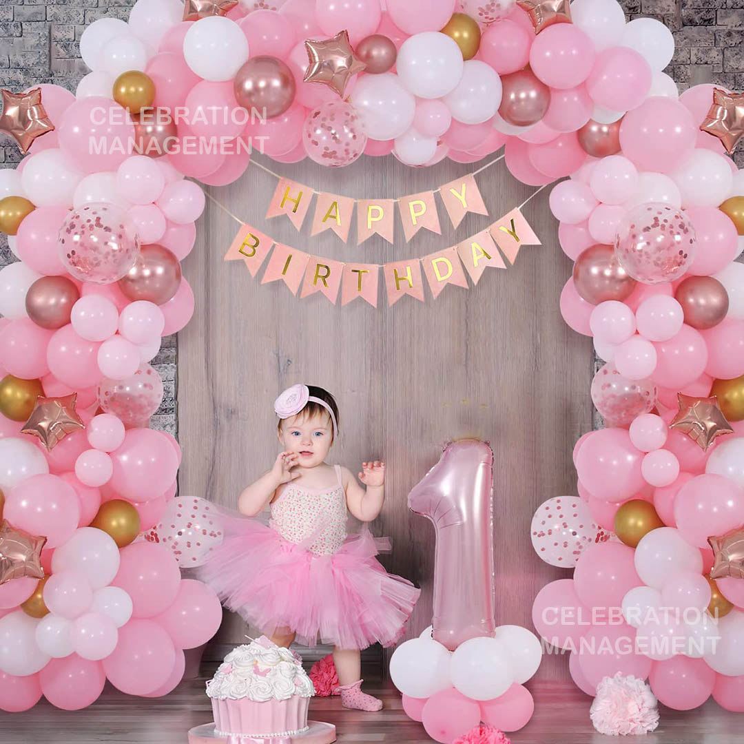 Simple Birthday Decorations for baby Girl