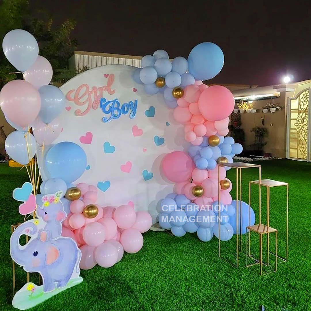 Personalized Baby Shower Balloon Ring Decor