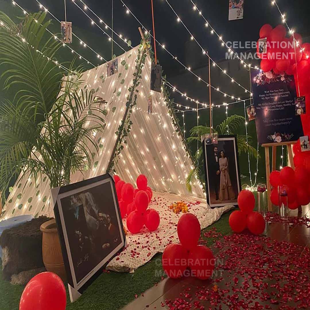 Cabana Decoration for Anniversary on Terrace