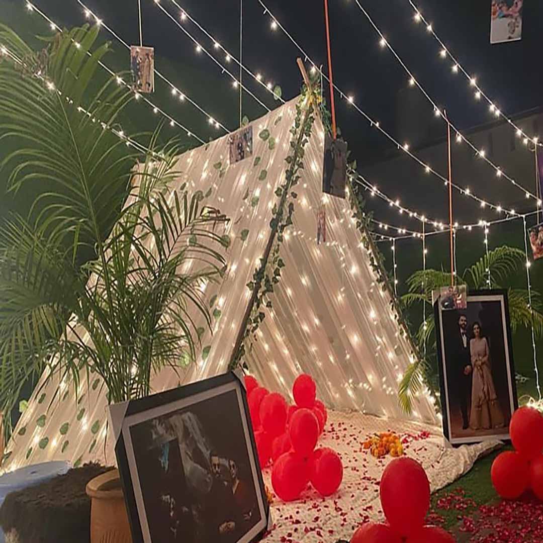 Cabana Decoration for Anniversary on Terrace