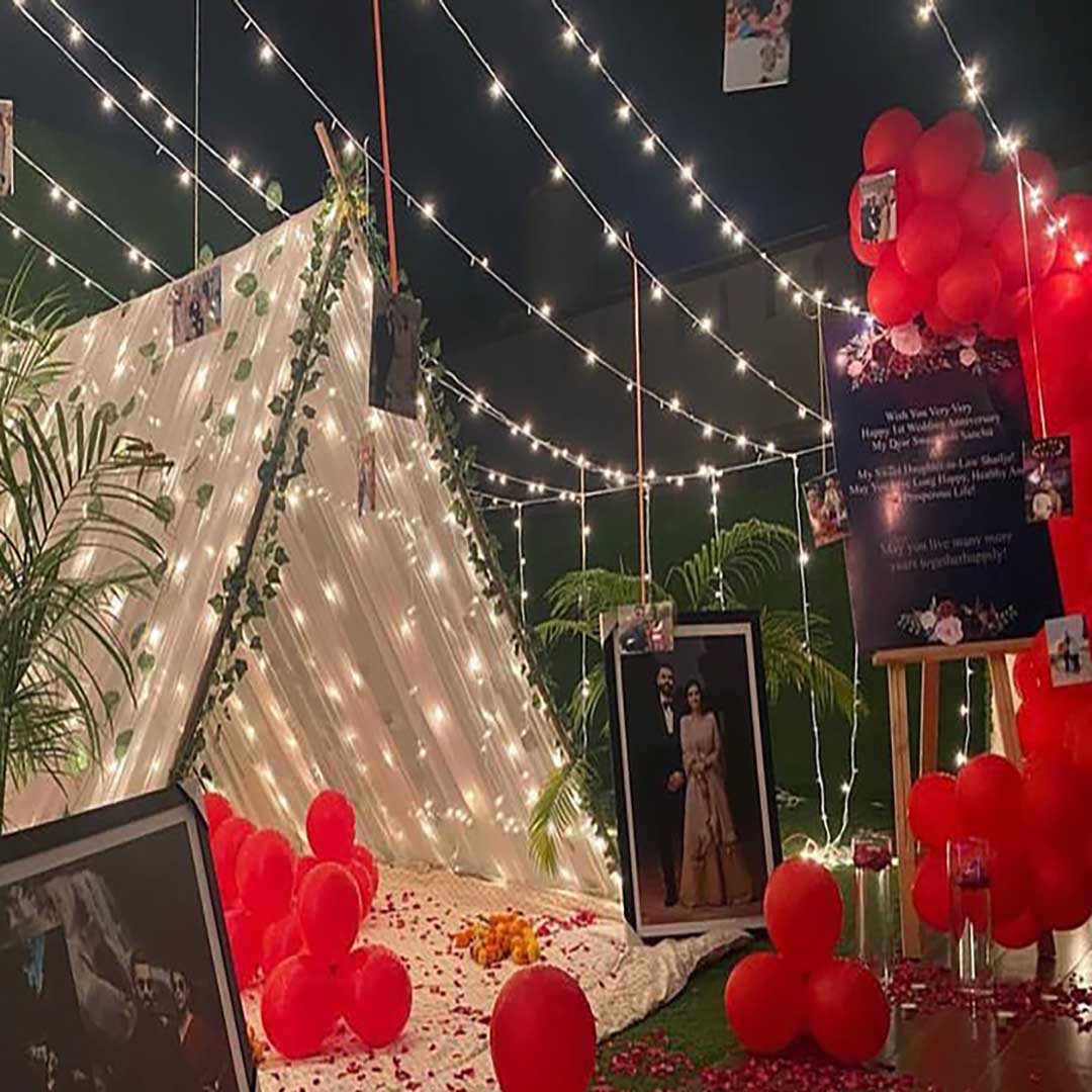 Cabana Decoration for Anniversary on Terrace