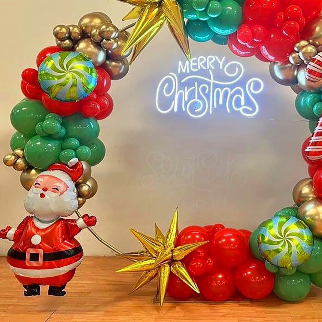 Merry Christmas Balloon Ring Decor