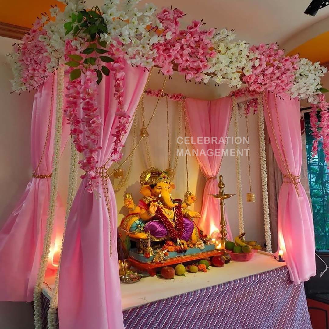 Ganesh Festival Decoration at Home