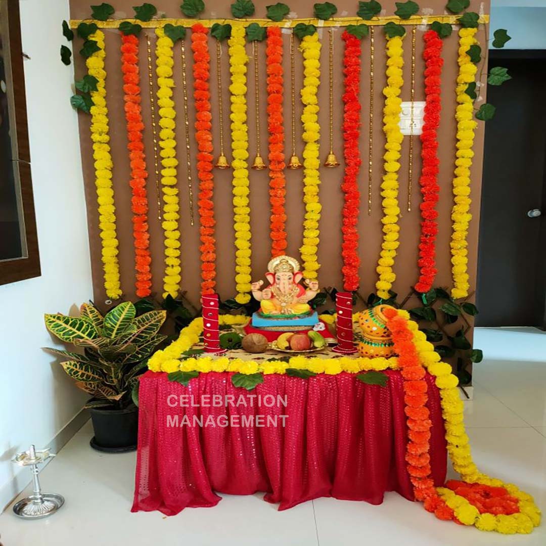 Ganesh Chaturthi Decoration at Home