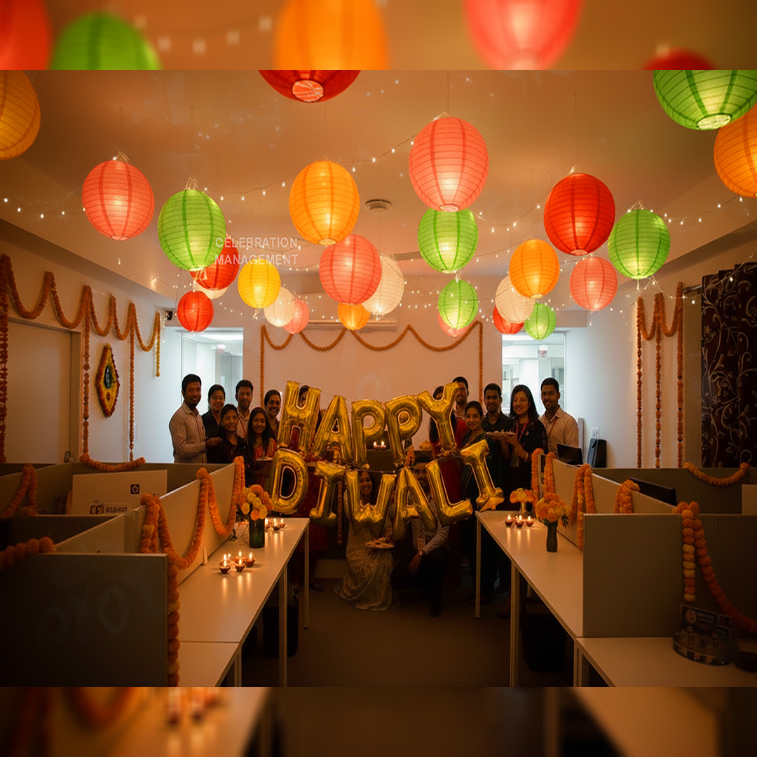 Colorfull Diwali Decoration for office