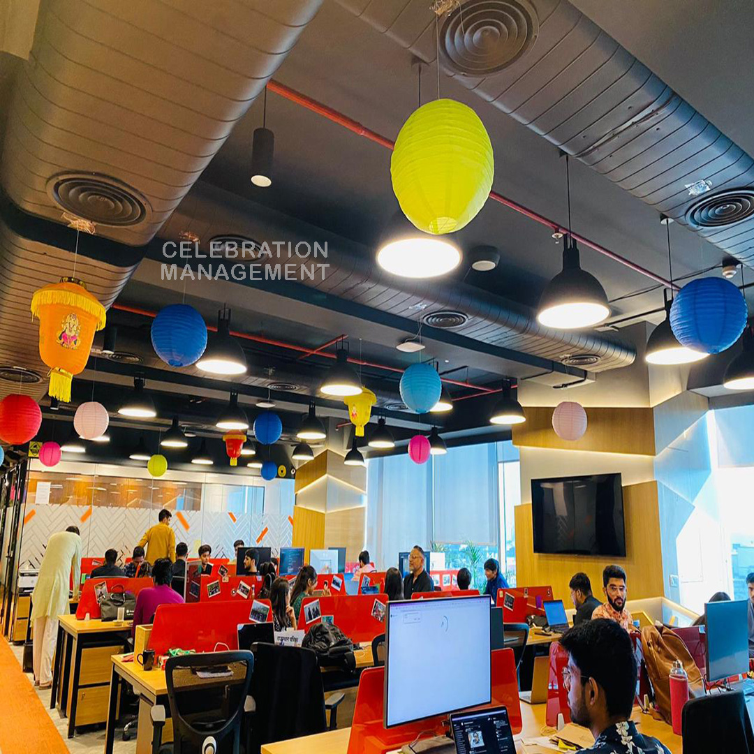 Creative Diwali Decoration in Office