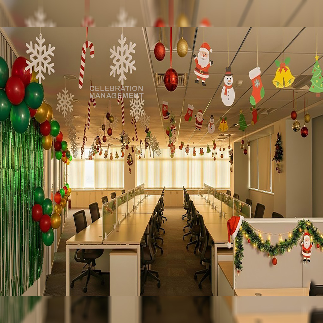 Elegant office Christmas decorations