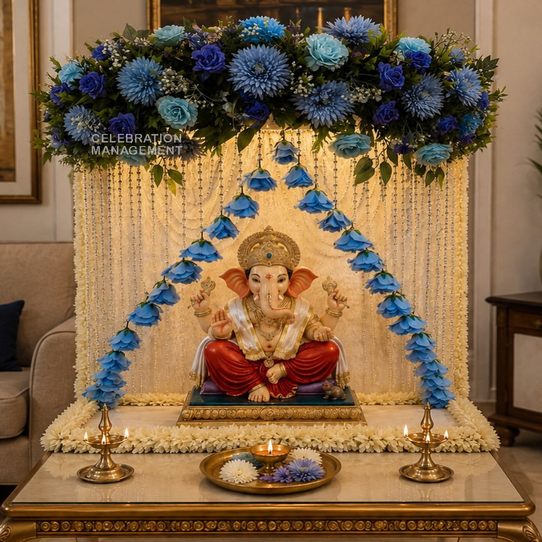 Elegant Ganpati Backdrop Decoration