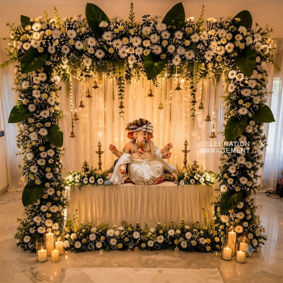 Forest Theme Ganpati Decoration