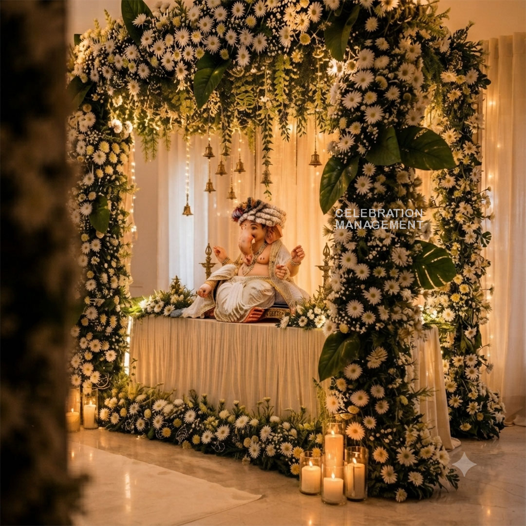 Forest Theme Ganpati Decoration