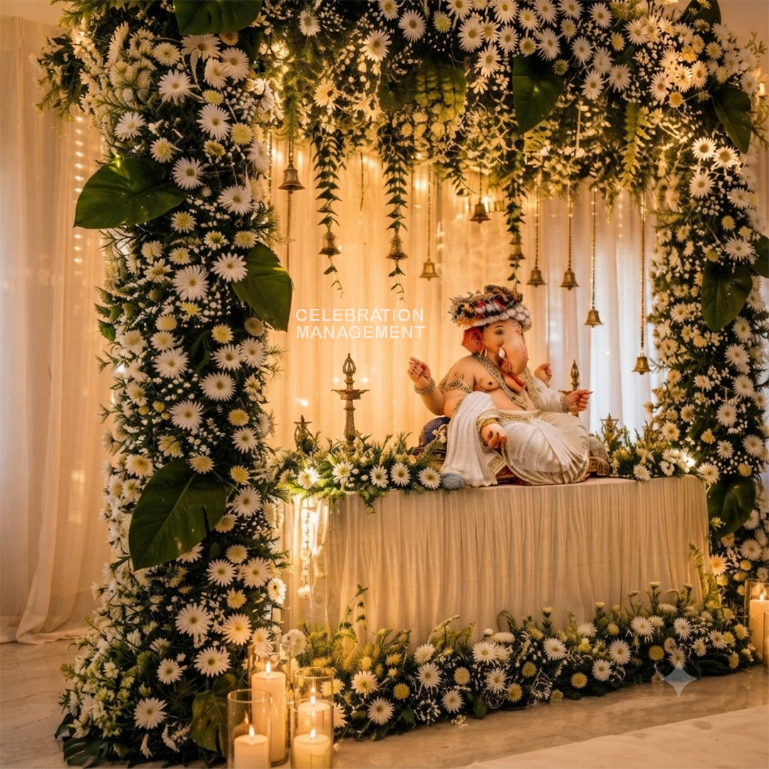 Forest Theme Ganpati Decoration