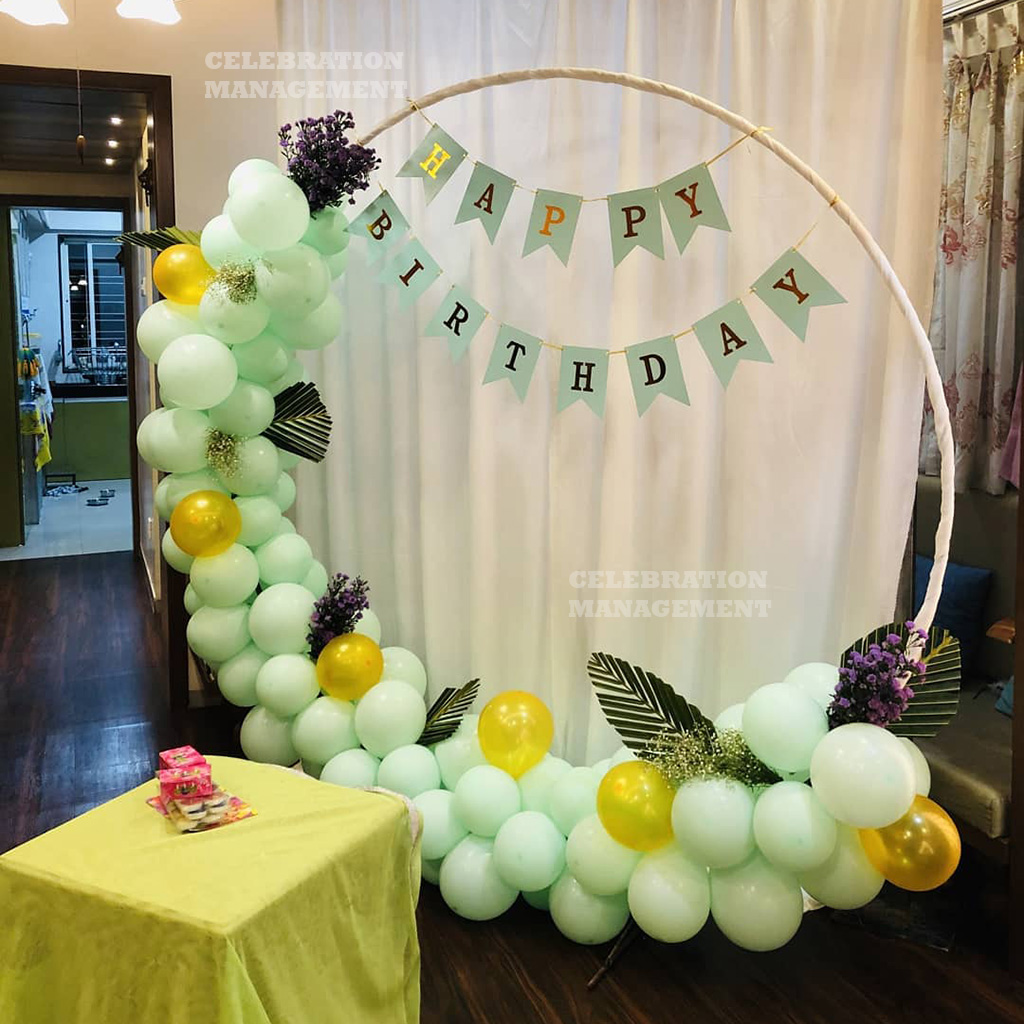 Beautiful Birthday Balloon Ring Decor