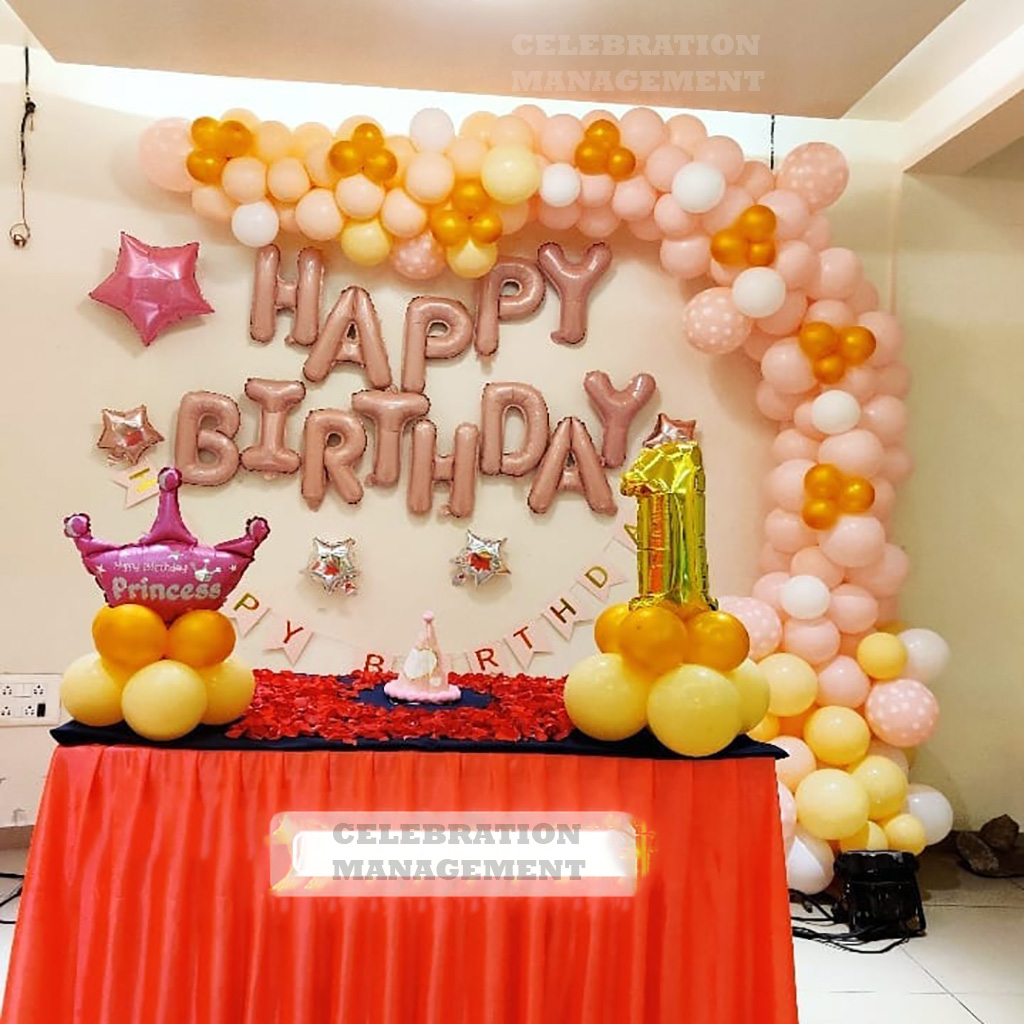 First Princess Birthday Pastel Balloon Decoration 