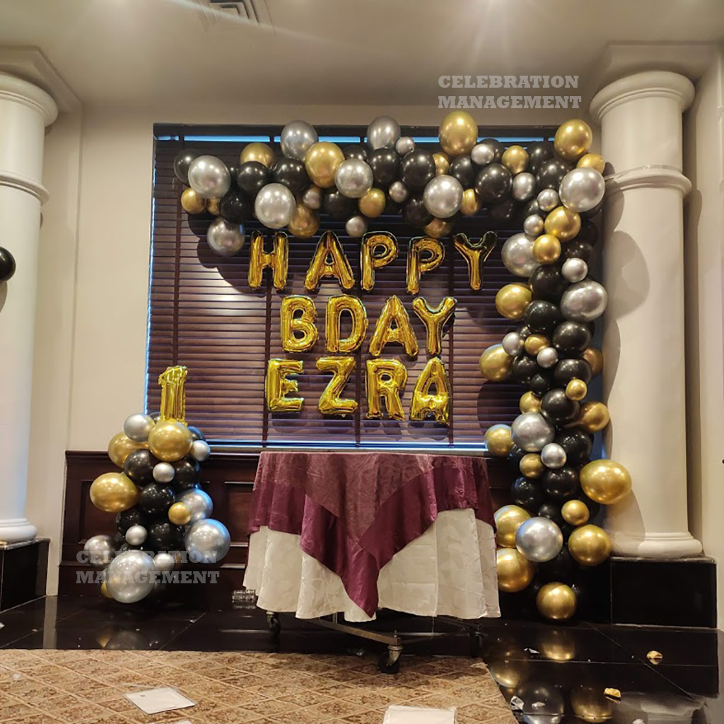 Glorious First Birthday Decoration at Home