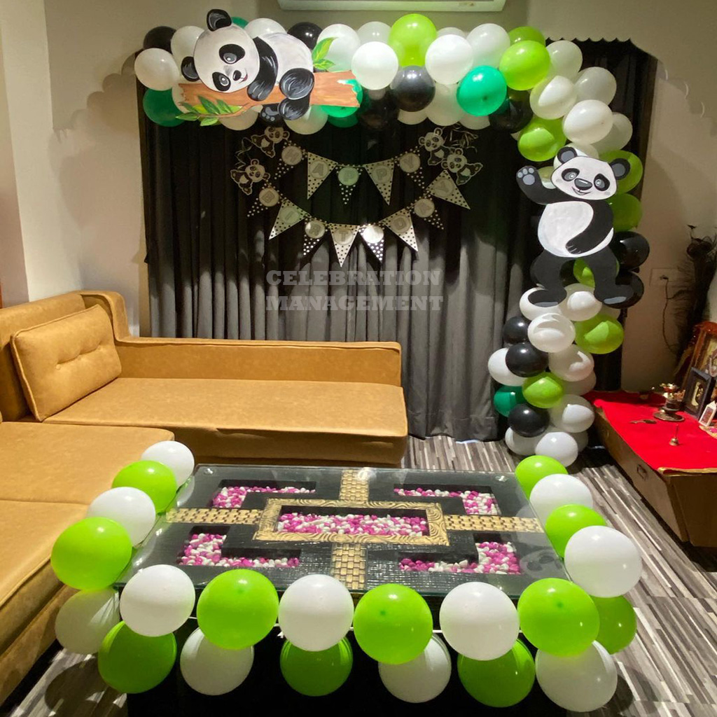Panda Theme birthday Decoration at Home