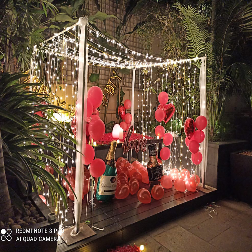 Exclusive Birthday Decoration on Terrace with Love