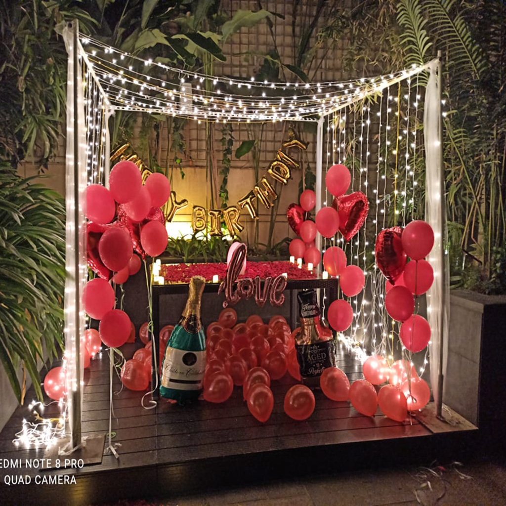 Exclusive Birthday Decoration on Terrace with Love